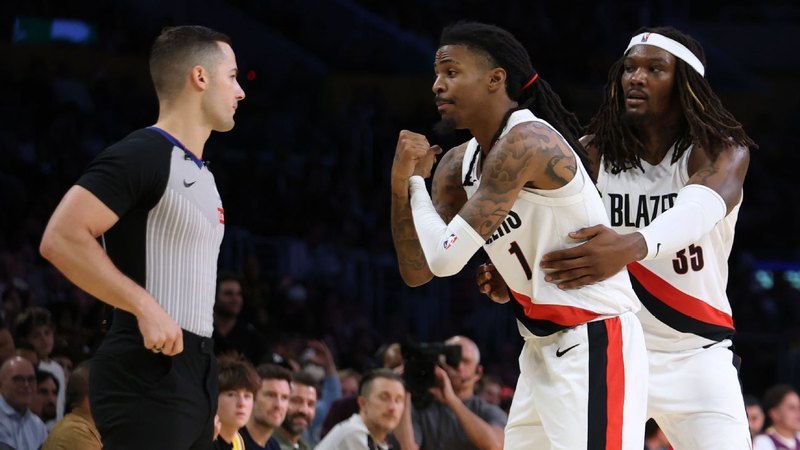 Morant to appeal as he, Blazers miffed by flopping techs vs. เลเกอร์ส